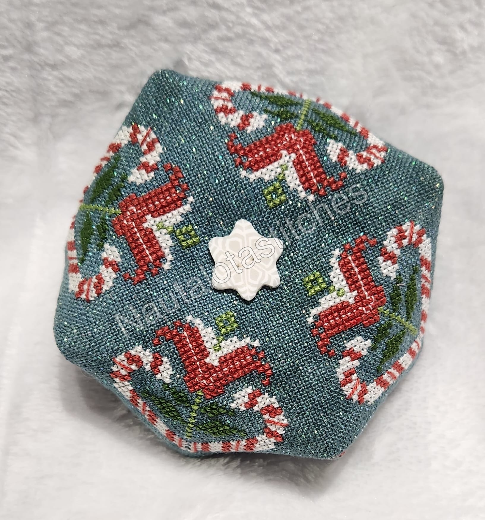 Candy Cane Biscornu — additional photo 1