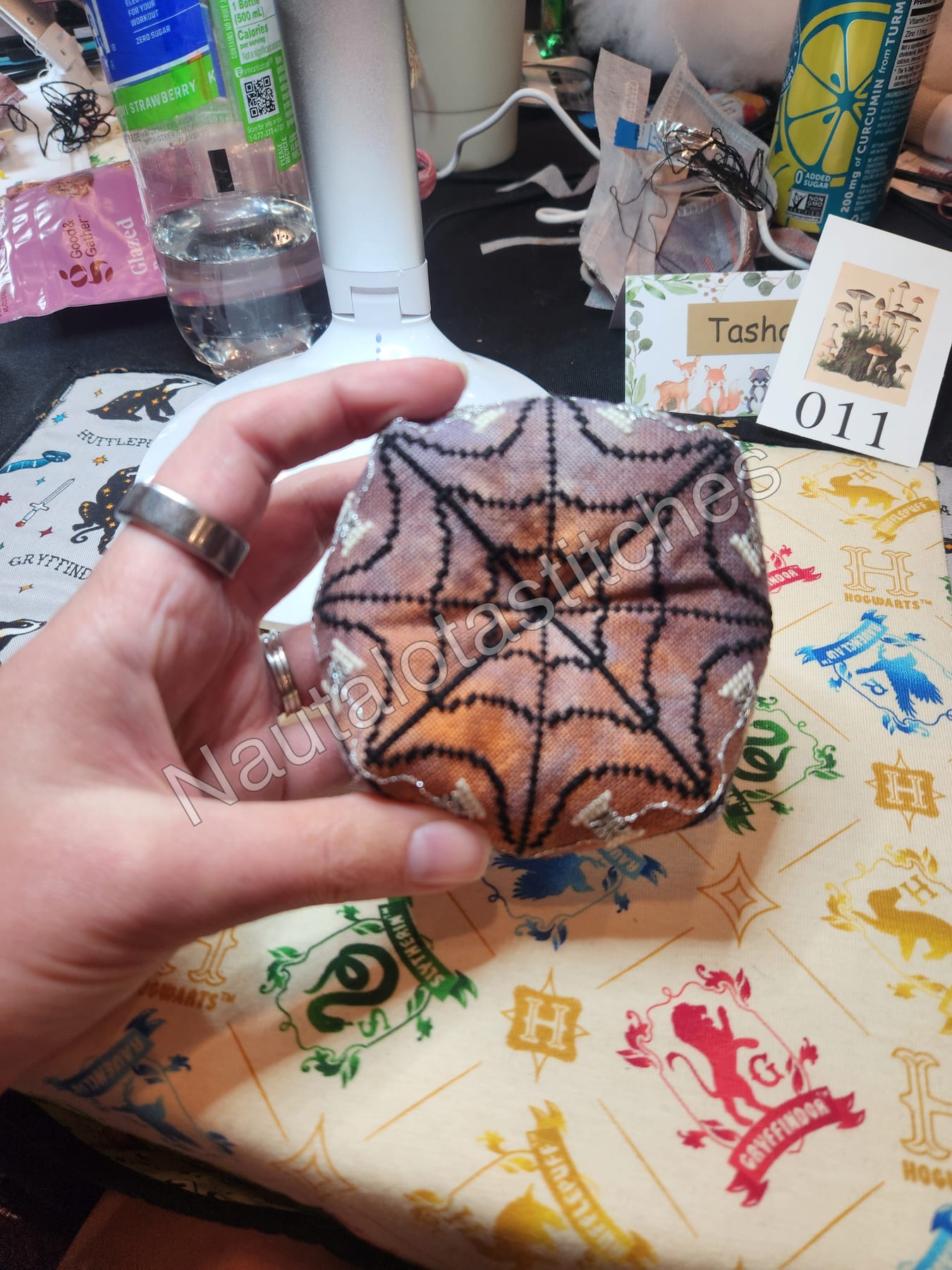 Halloween Biscornu Trio — Spiderweb